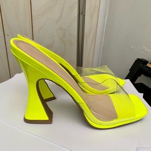 Neon Yellow Heels